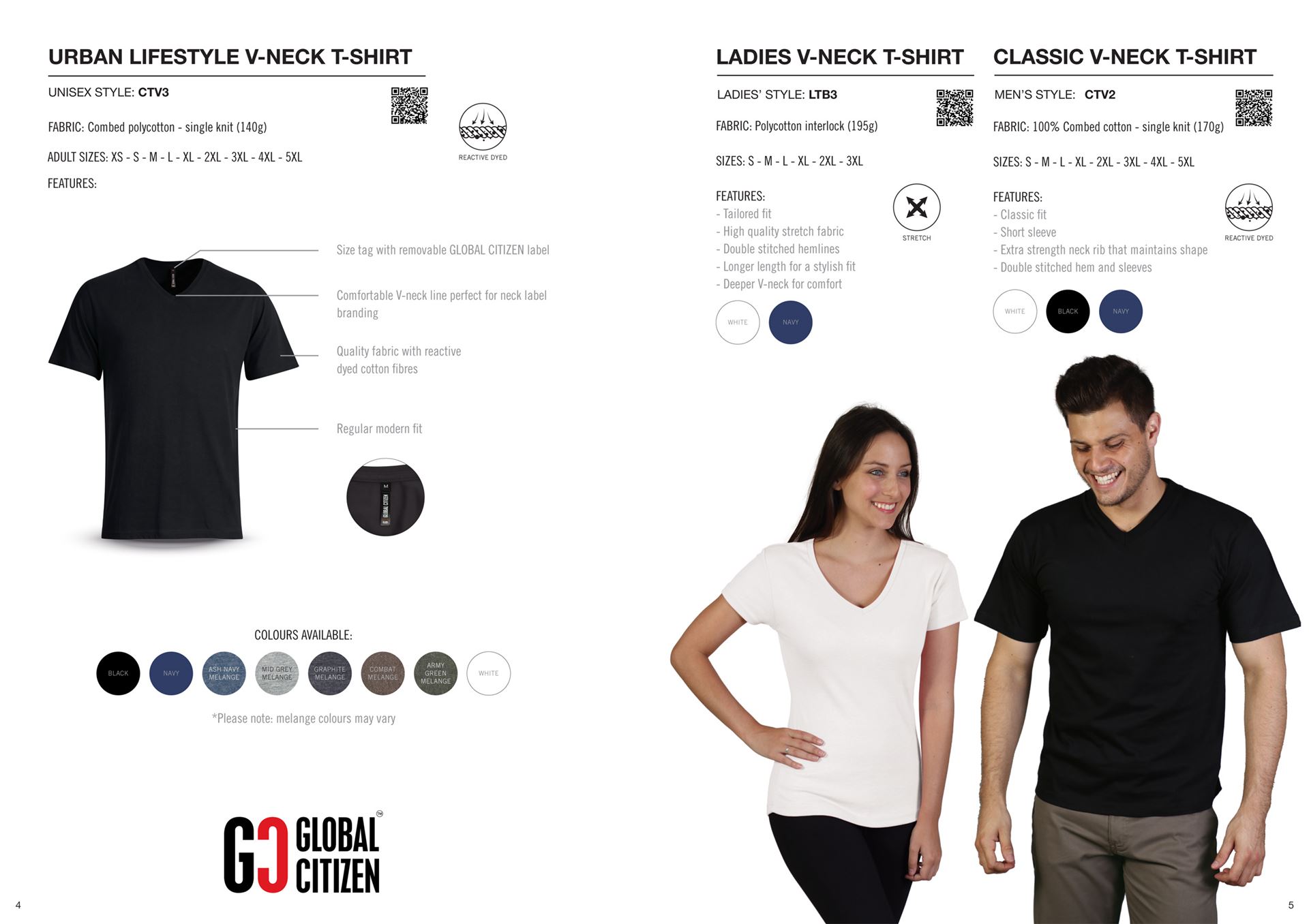 Picture of Ladies V-neck T-shirt - Navy - While Stocks Last