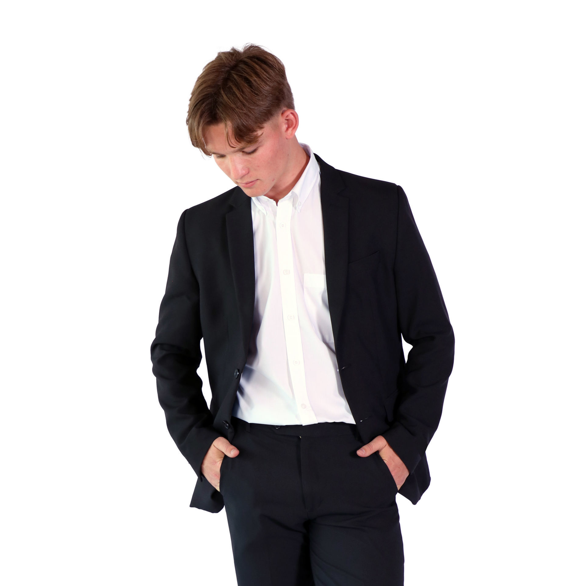 Model in black - front