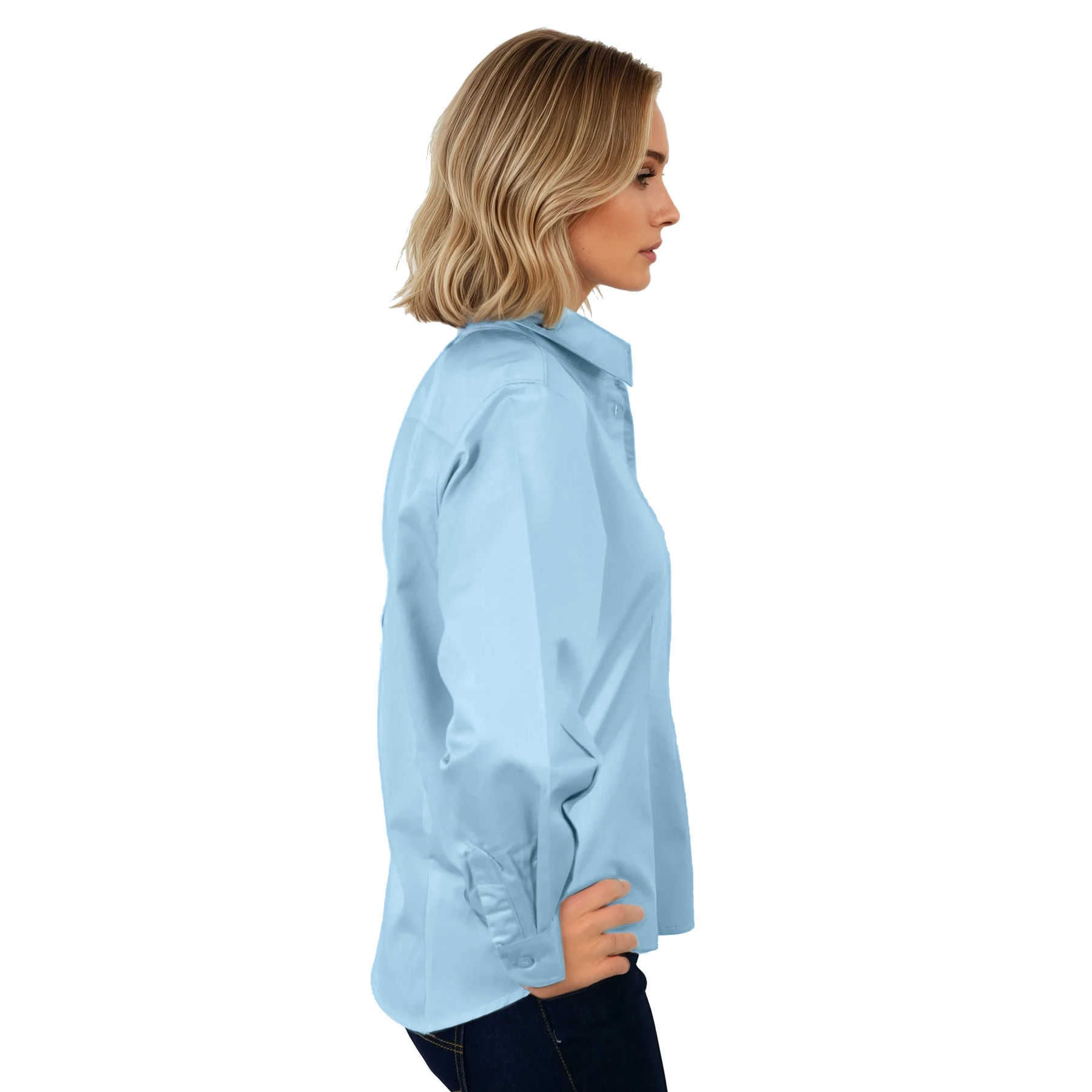 Picture of Ladies Classic Woven Shirt Long Sleeve
