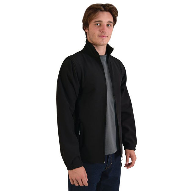 Picture of Zip Off Sleeve Softshell Jacket - Black - While Stock Last