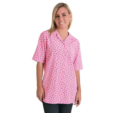 Picture of Penny Short Sleeve Blouse - Starburst design - Pink - While stocks last