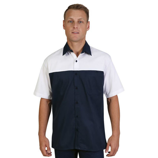 Picture of Traction Pit Crew Shirt - Navy/white -  End Of Range