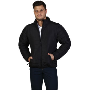 Picture of Zip Off Sleeve Puffer Jacket - Black - End Of  Range
