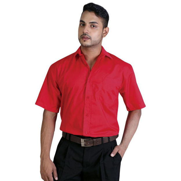 Picture of Icon Woven Shirt Short Sleeve  Red - End Of Range