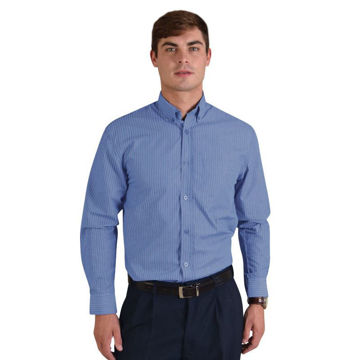 Picture of Cameron Shirt Long Sleeve  - Stripe 6  - Medium Blue - End Of Range