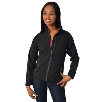 Picture of Ladies Fusion Softshell Jacket - Black - End Of Range