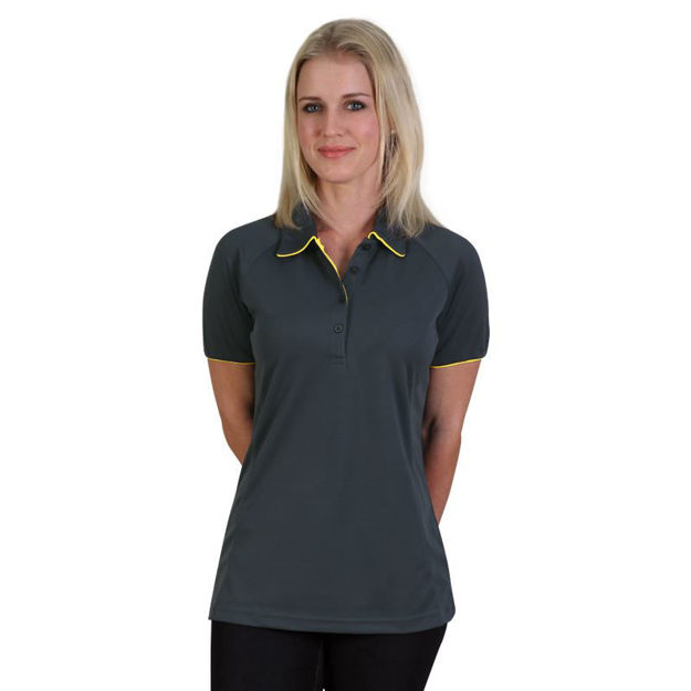 Picture of Ladies Legend Polo - Graphite/Yellow  - While Stocks Last