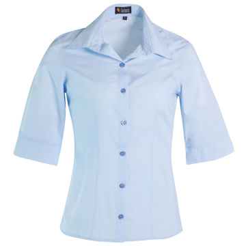 Picture of ZLWS8 Ladies Icon Woven Shirt - Sky- Alternative Stock - While Stock Last
