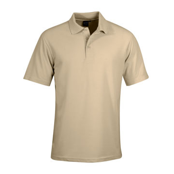Picture of ZPKD201 - 175g Classic Pique Knit Polo - Beige- Alternative stock - While stocks last