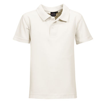 Picture of 175g Youth Classic Pique Knit Polo (ages) -  Ivory - Alternative stock - While stocks last