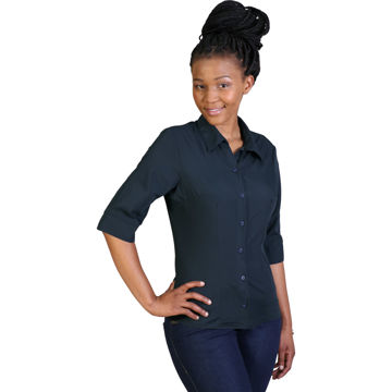 Picture of Ladies Icon Woven Shirt - Navy - While Stock Last