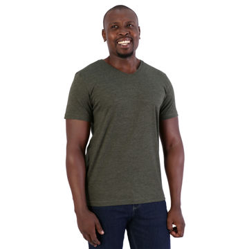 Picture of 140g Urban Lifestyle V-Neck T-Shirt - End of range -  Army green melange