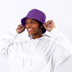 Model in purple