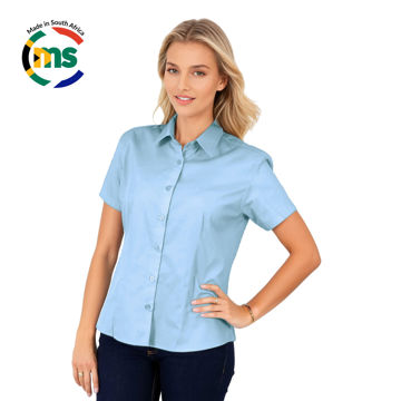 Picture of Ladies Classic Woven Shirt Short Sleeve
