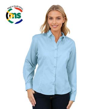 Picture of Ladies Classic Woven Shirt Long Sleeve