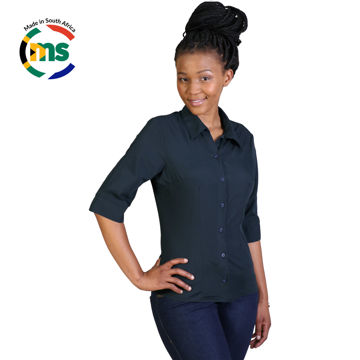 Picture of Ladies Icon Woven Shirt - Navy - While Stock Last