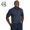 Picture of Matthew Shirt Short Sleeve - Check 1 - Navy