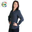 Picture of Roselina Blouse Long Sleeve - Check 1 - Navy