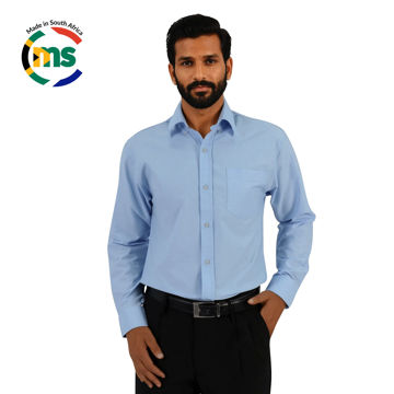 Picture of Prime Woven Shirt Long Sleeve-Sky Blue- End Of Range