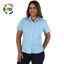 Picture of Ladies Classic Woven Shirt Short Sleeve - Blue Sky - While Stocks Last