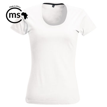 Picture of 150gsm Ladies’ Fashion Fit T-Shirt - White - While Stocks Last
