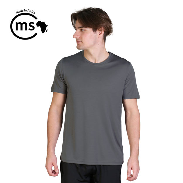 Picture of 155gsm Unisex Lifestyle Sports T-Shirt - Charcoal - While Stocks Last