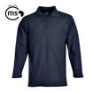 Picture of Long Sleeve Pique Knit Polo - Cadet blue - while stocks last