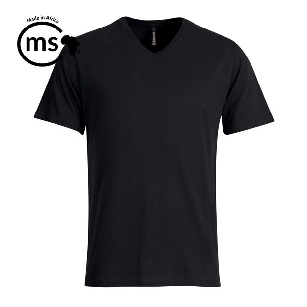 Picture of 140gsm Urban Lifestyle V-Neck T-Shirt - Black - While Stocks Last