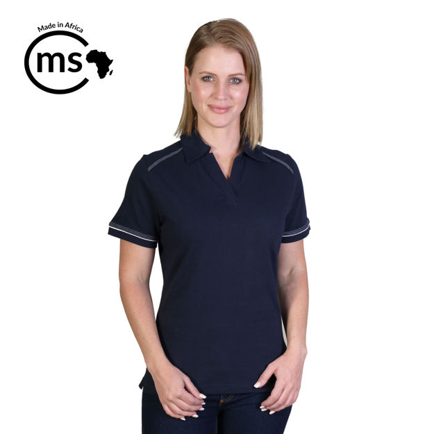 Picture of Ladies Flat Piping Polo - While Stocks Last