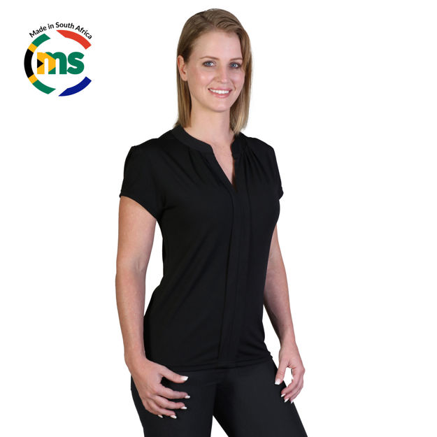Picture of Emma  Blouse - Short Sleeve - Black - End of Range