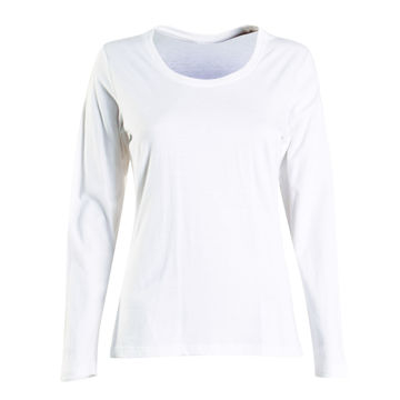 Picture of 150gsm Ladies’ Fashion Fit T-Shirt - long sleeve -White - End Of Range
