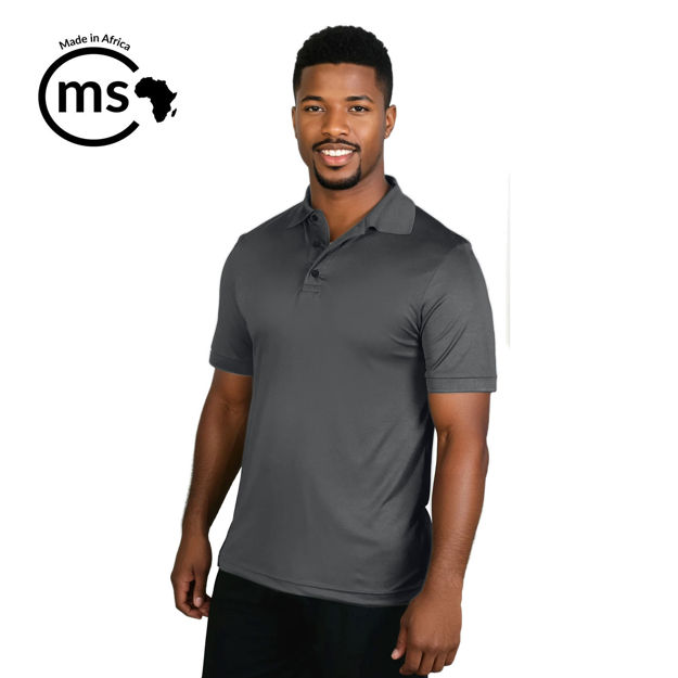 Picture of Unisex Lifestyle Sports Polo - Charcoal Grey