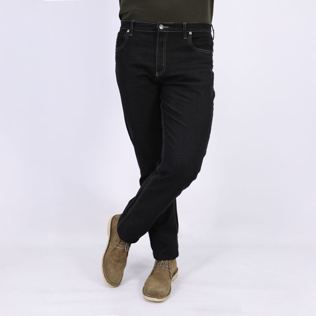 Black Denim - Model - Front- Model - Front